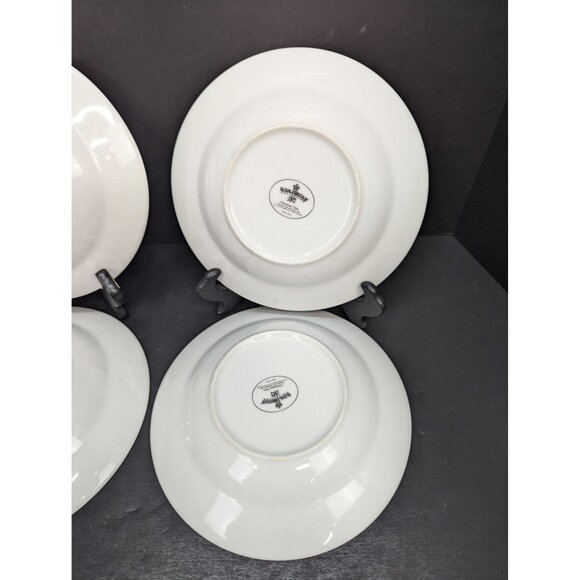 Royal Heritage Collection Christmas Time Pattern Rimmed Soup Bowls Set of 4 - Picture 9 of 11